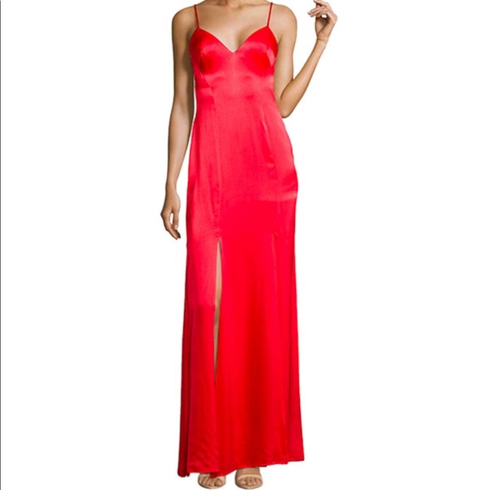 Wyatt High Slit Slip Dress